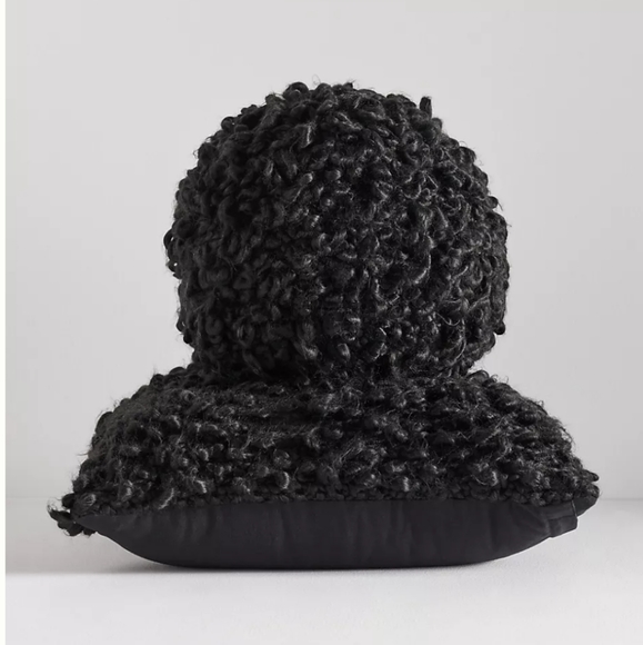 Anthropologie Lottie Sphere Pillow - black